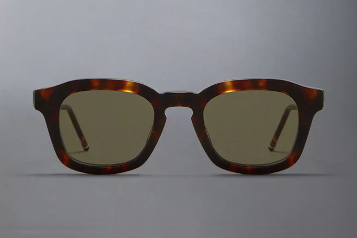 RECTANGULAR SUNGLASSES IN ACETATE 52 BROWN TORTOISE GREEN G 15 AR
