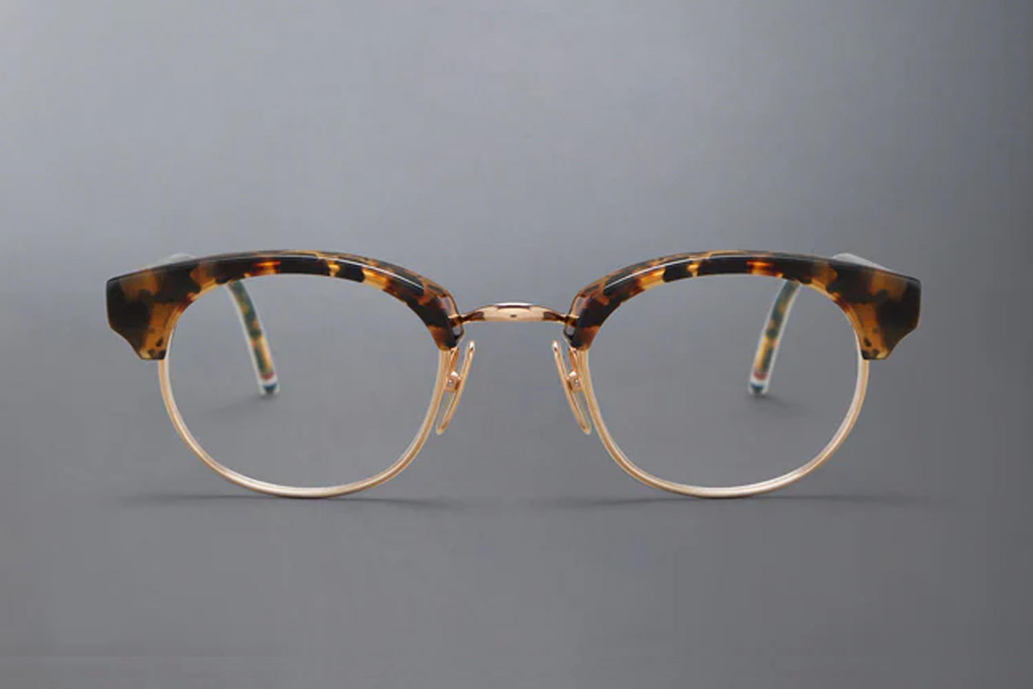OVAL EYEGLASSES IN ACETATE AND TITANIUM 47 TOKYO TORTOISE & GOLD CLEAR