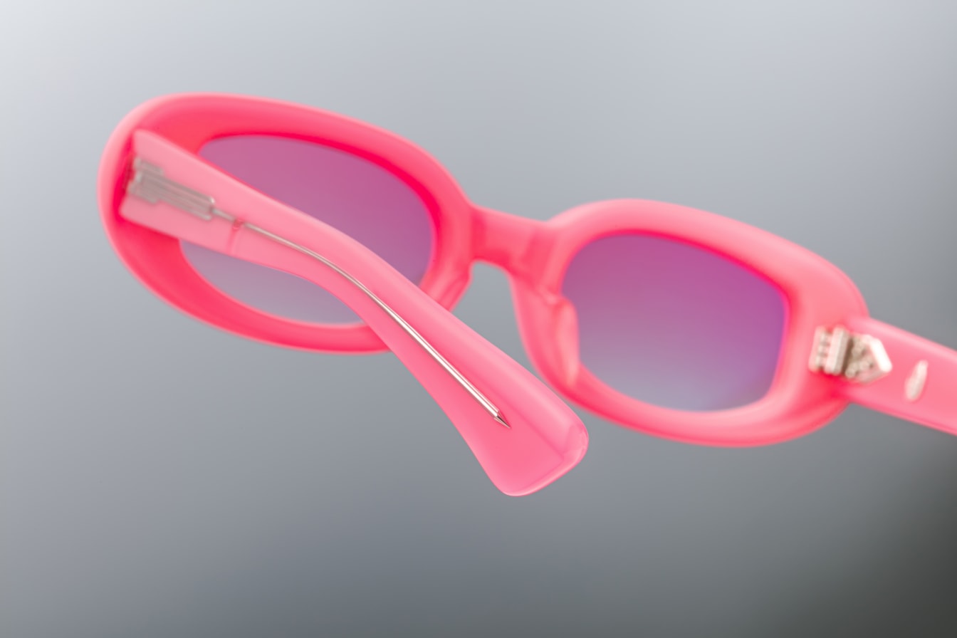 BESSET FLUORESCENT STERLING SILVER FLUO PINK GRADIENT