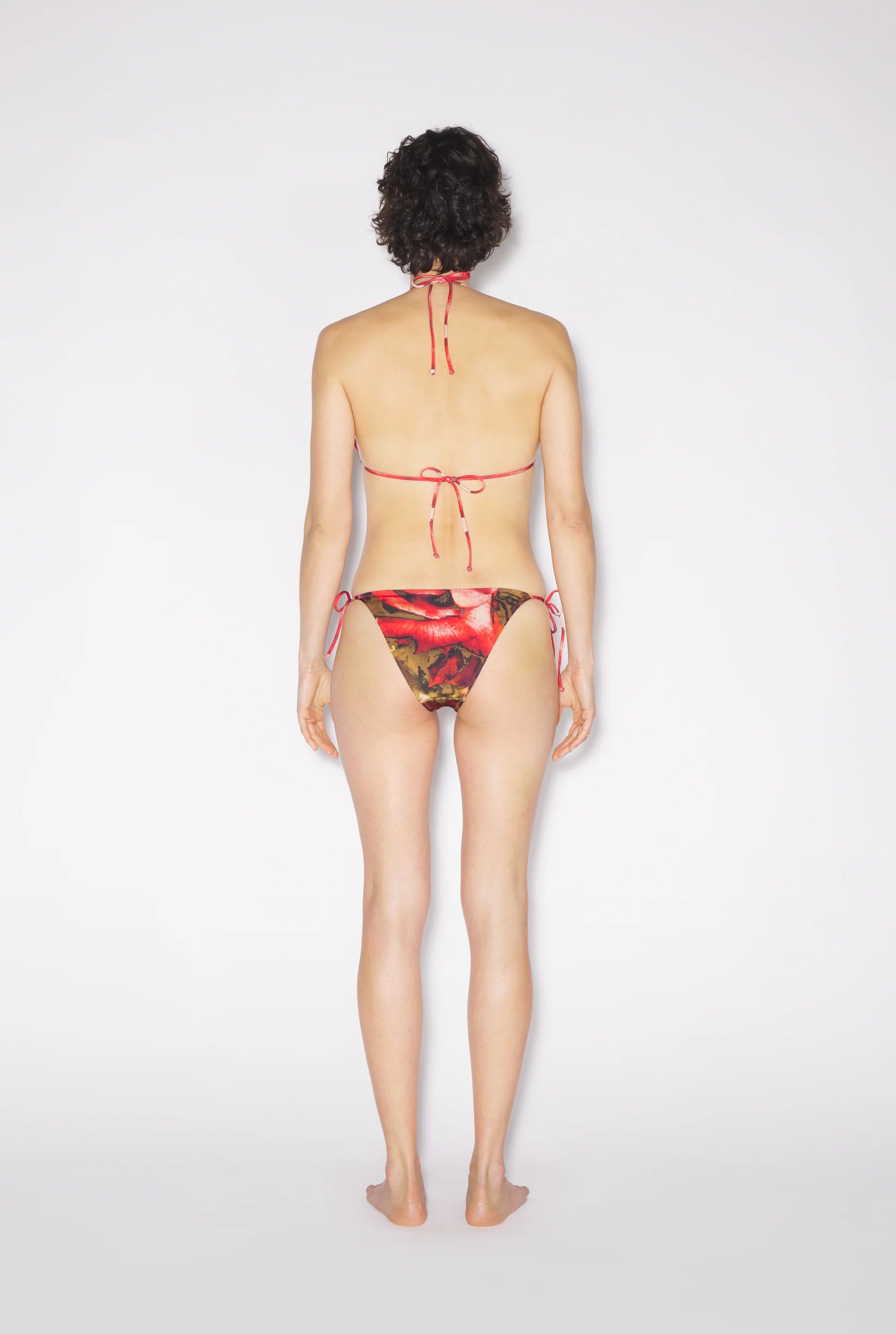 BIKINI SET PRINTED ROSES GREEN/RED/BLUE