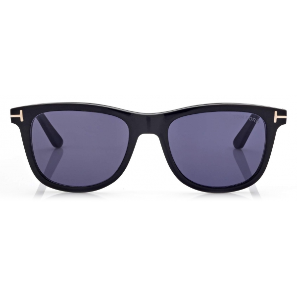 FT1046-P 63V SOFT SQUARE HORN SUNGLASSES BLACK HORN BLUE
