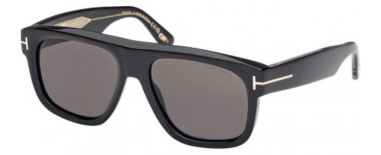 FT1201 ICON GEOMETRIC SUNGLASSES SHINY BLACK SMOKE