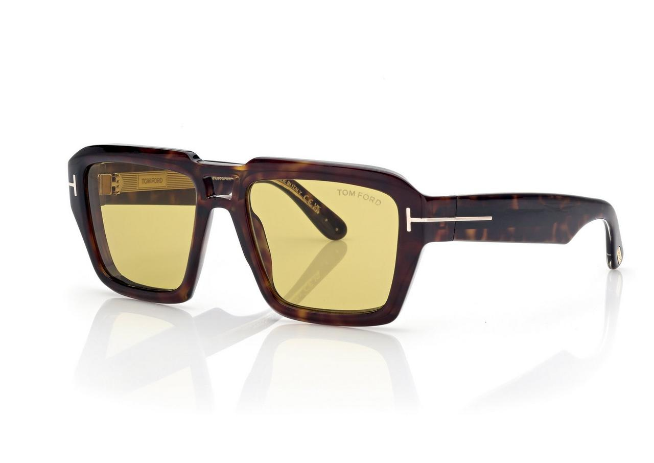 FT1202 ICON NAVIGATOR SUNGLASSES COLOURED HAVANA BROWN