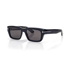 FT1203 ICON RECTANGULAR SUNGLASSES SHINY BLACK SMOKE