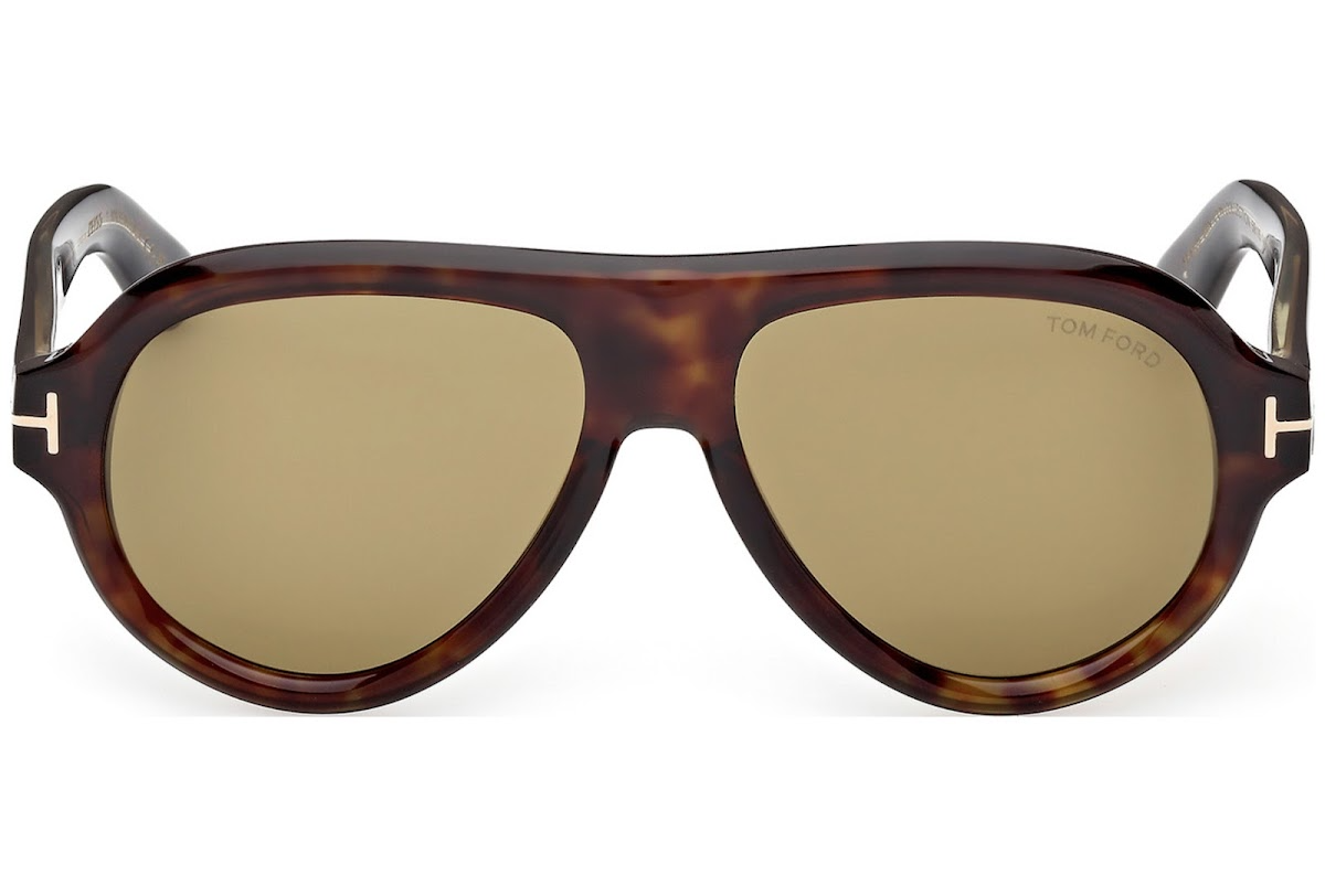 FT1225 ICON PILOT SUNGLASSES DARK HAVANA GREEN