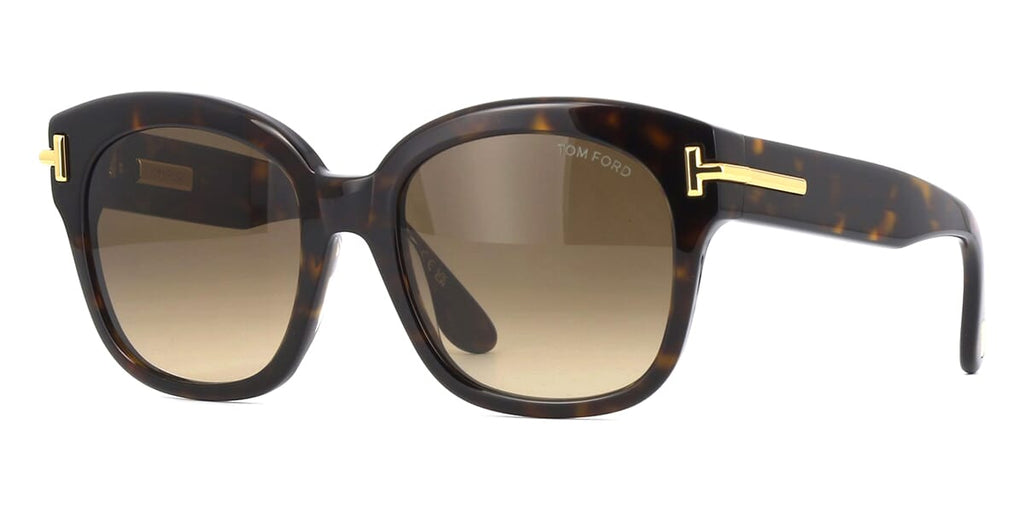 FT1235 ICON OVERSIZED SQUARE SUNGLASSES DARK HAVANA GRADIENT BROWN