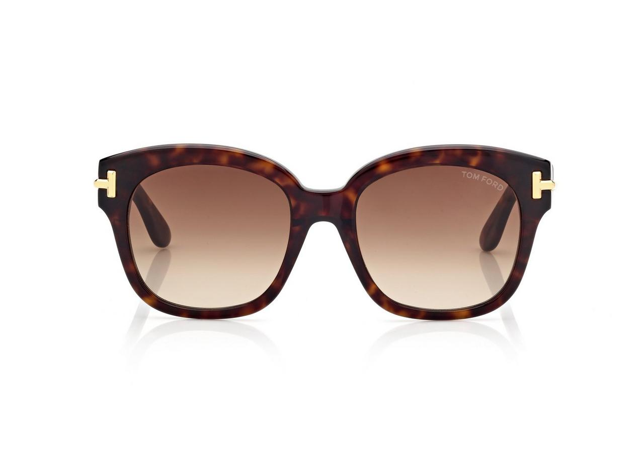 FT1235 ICON OVERSIZED SQUARE SUNGLASSES HAVANA OTHER GRADIENT BROWN