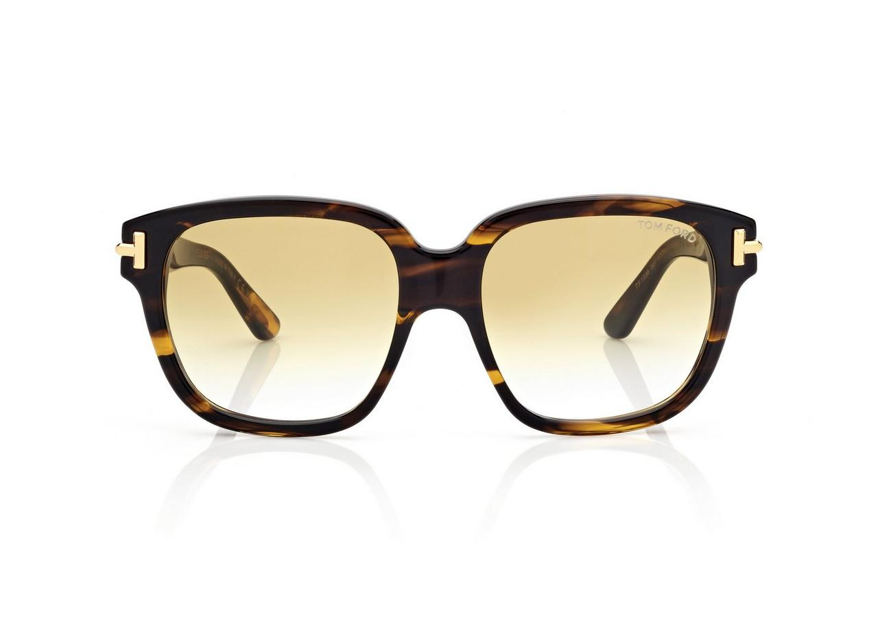 FT1236 ICON SQUARE SUNGLASSES COLOURED HAVANA GRADIENT BROWN