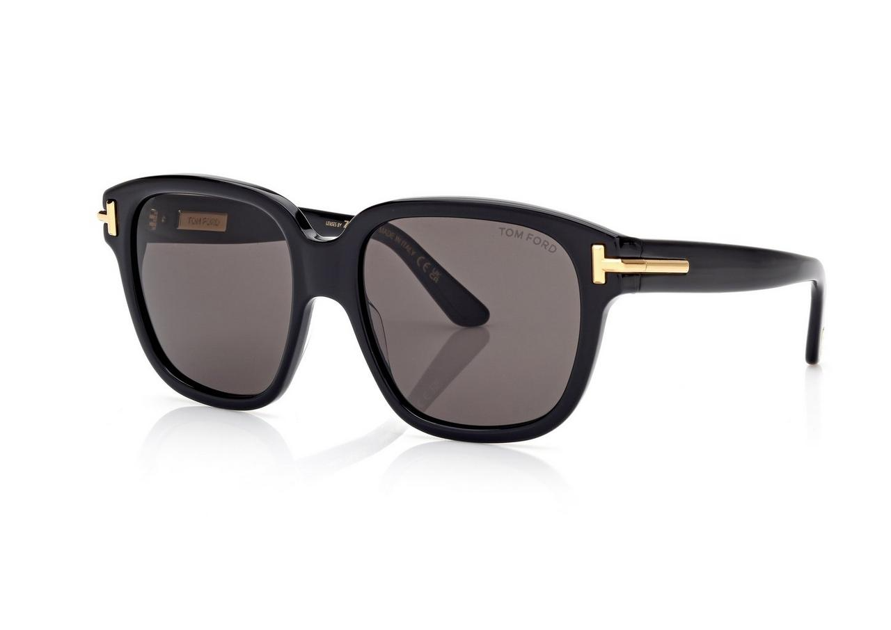 FT1236 ICON SQUARE SUNGLASSES SHINY BLACK GRADIENT BROWN