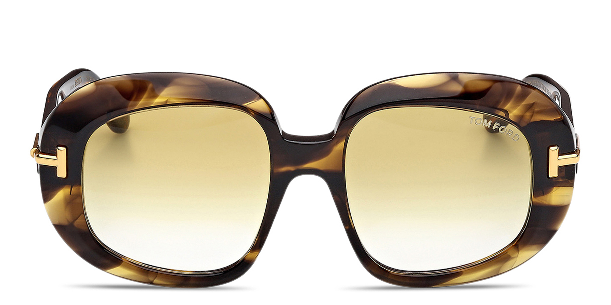 FT1237 ICON ROUND SUNGLASSES COLOURED HAVANA GRADIENT BROWN