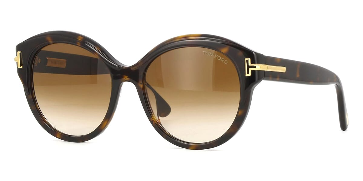FT1251 ICON ROUND SUNGLASSES COLOURED HAVANA GRADIENT BROWN