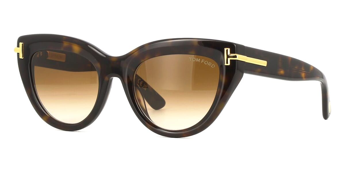 FT1252 ICON CAT EYE SUNGLASSES DARK HAVANA GRADIENT BROWN