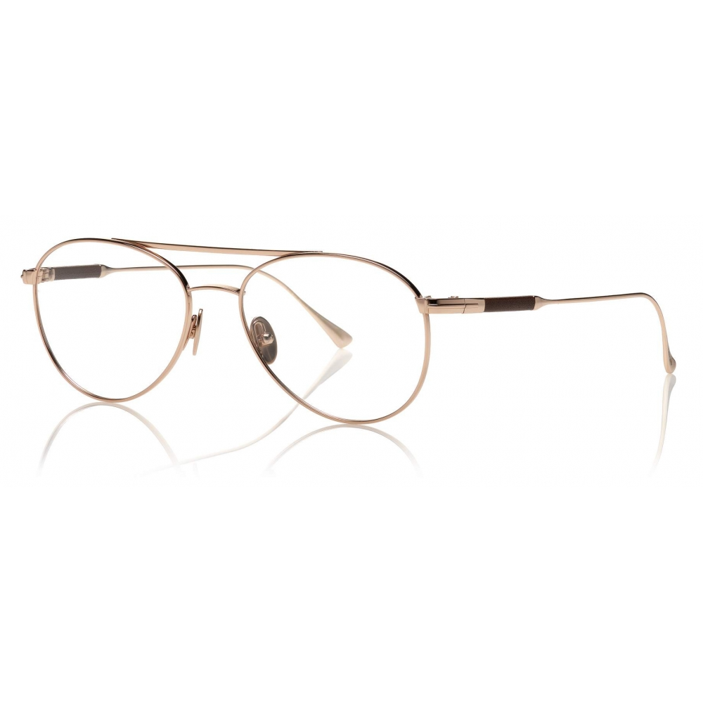 FT5716 P TITANIUM PILOT OPTICALS SHINY ROSE GOLD CLEAR