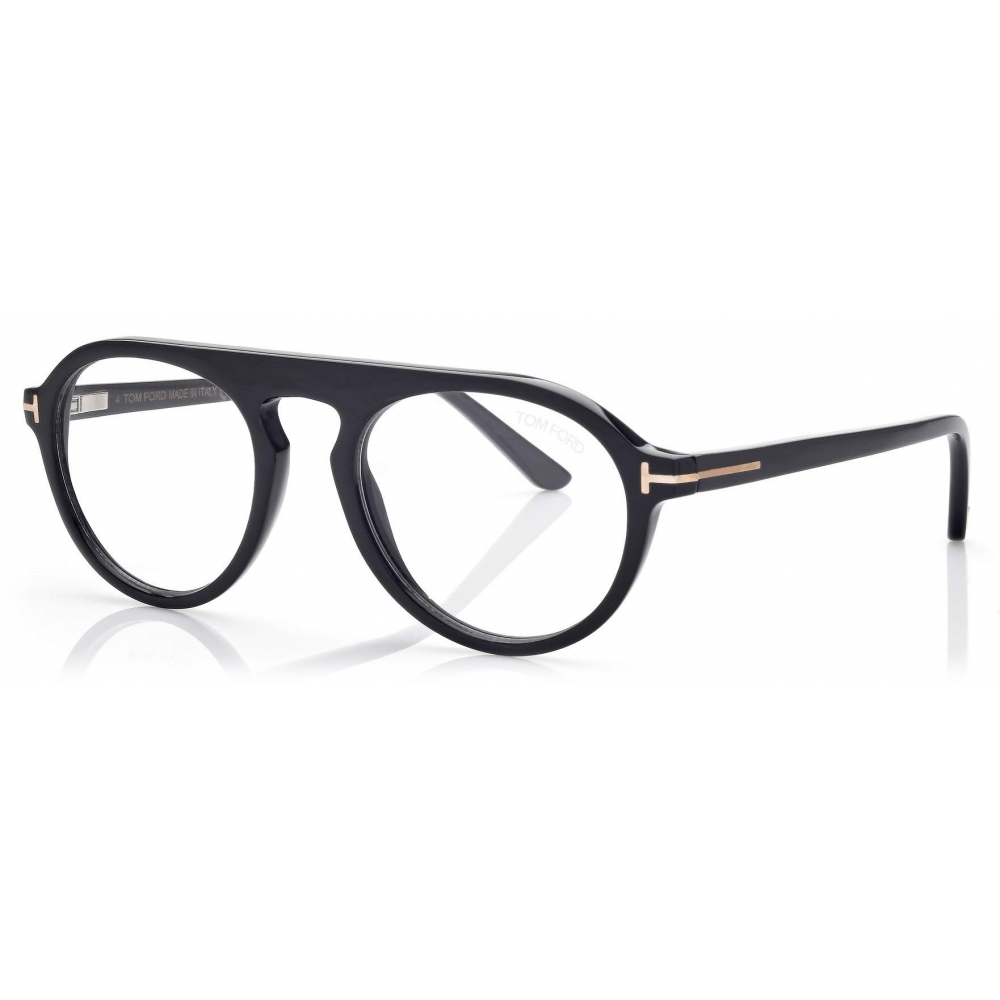 FT5883 P PILOT HORN OPTICALS BLACK HORN CLEAR