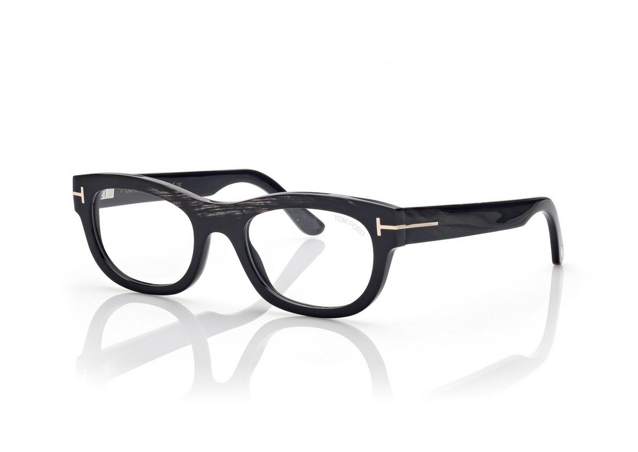 FT5957-P RECTANGULAR HORN OPTICALS BLACK HORN CLEAR