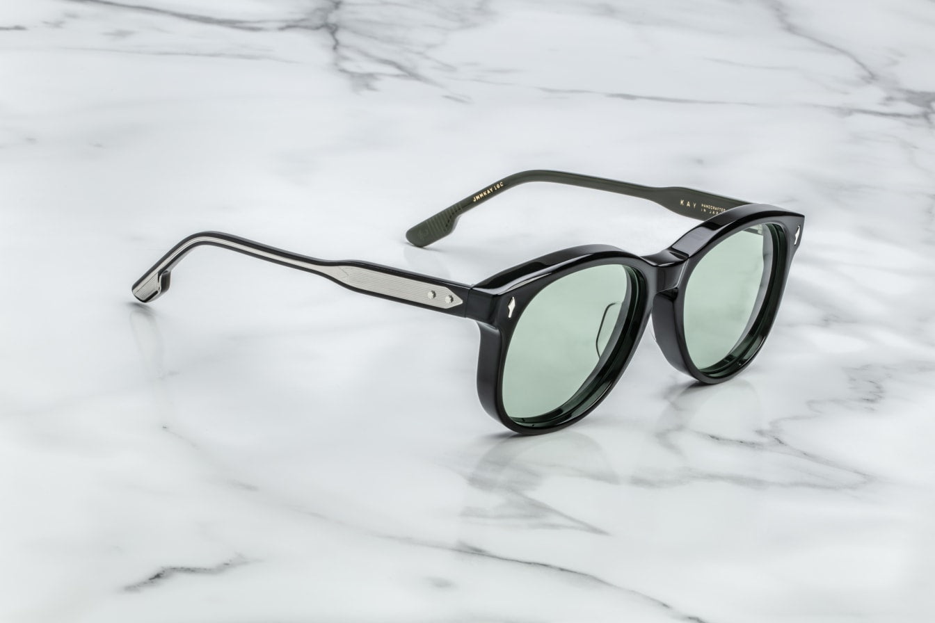 KAY COBRA SILVER CIRCA PRODUCTION VINTAGE GREEN MINERAL GLASS