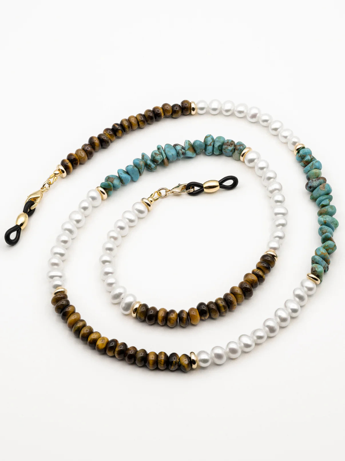 MARFA EYEWEAR CHAIN GOLD WHITE TURQUOISE RED