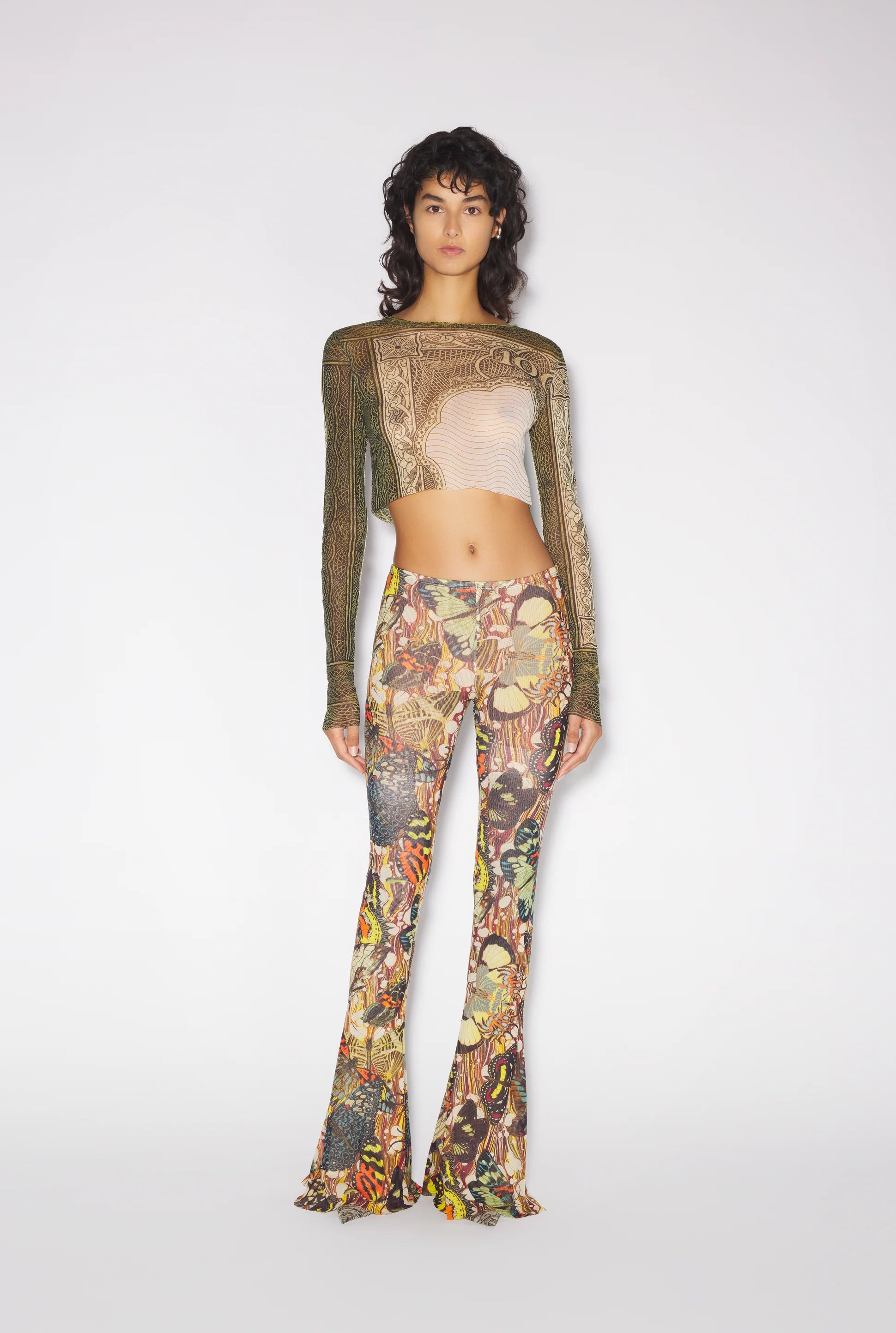 MESH PANT PRINTED PAPILLON YELLOW/MULTICOLOR