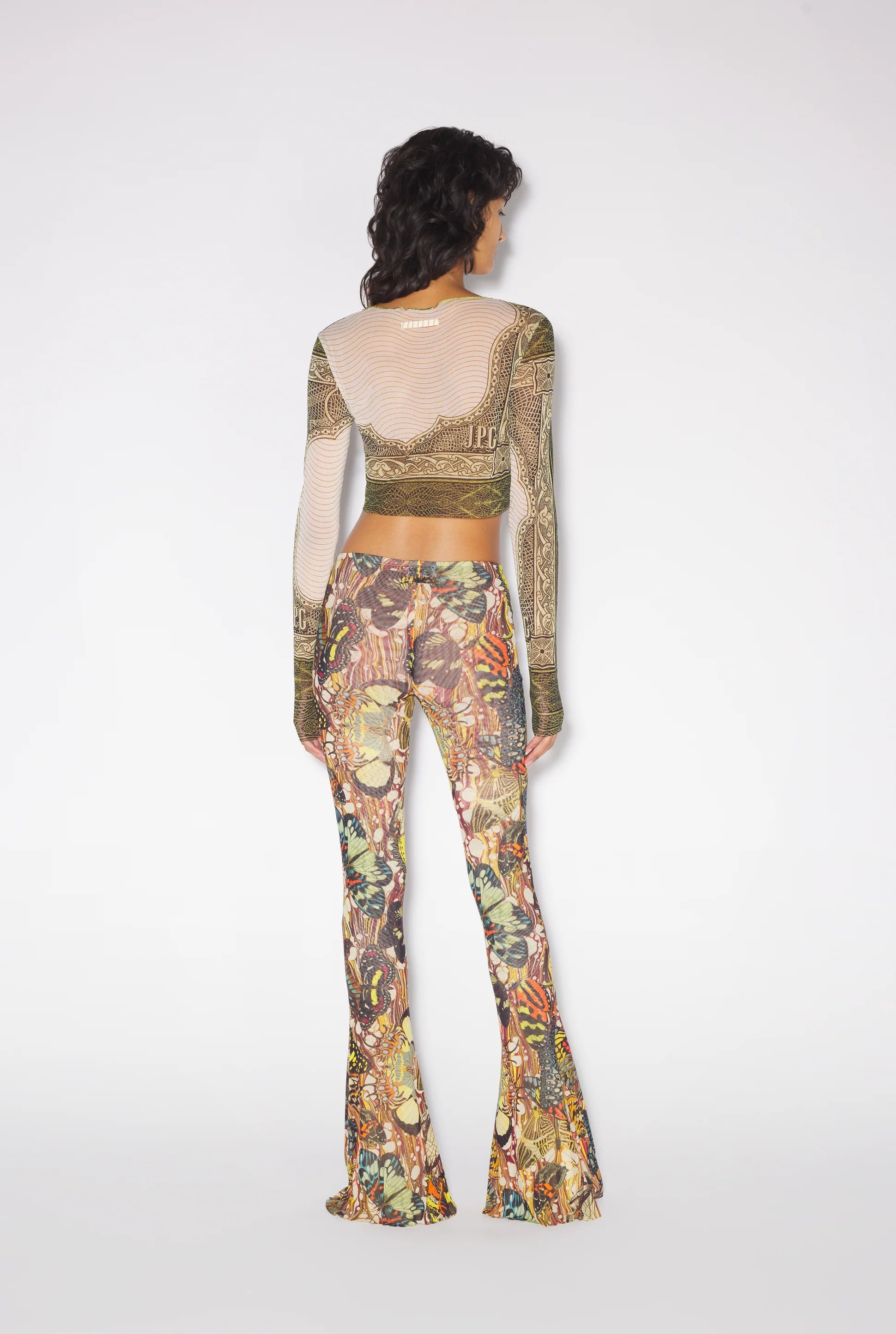 MESH PANT PRINTED PAPILLON YELLOW/MULTICOLOR