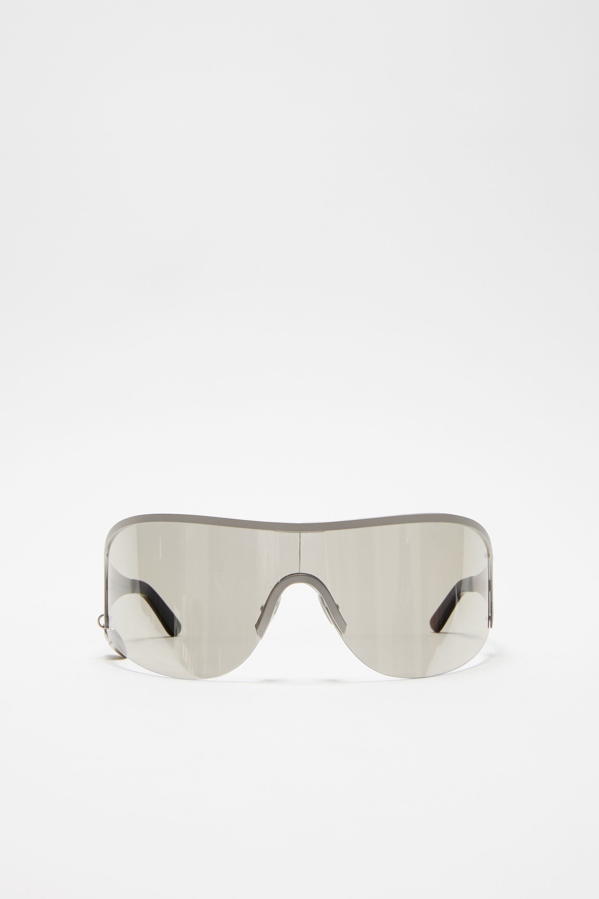 METAL FRAME SUNGLASSES HEART SHAPE SILVER /TRANSPARENT