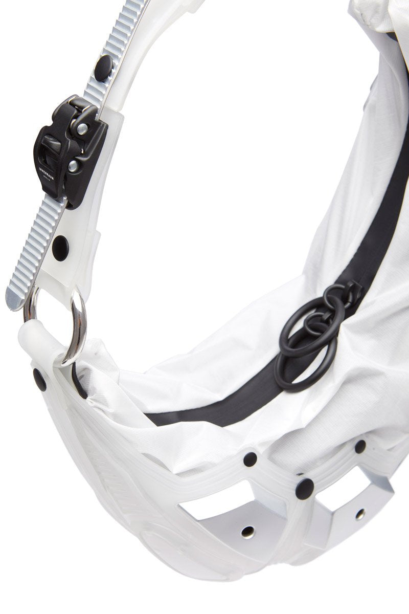 MODULE M02/SMALL HALF MOON BAG TRANSPARENT BLACK