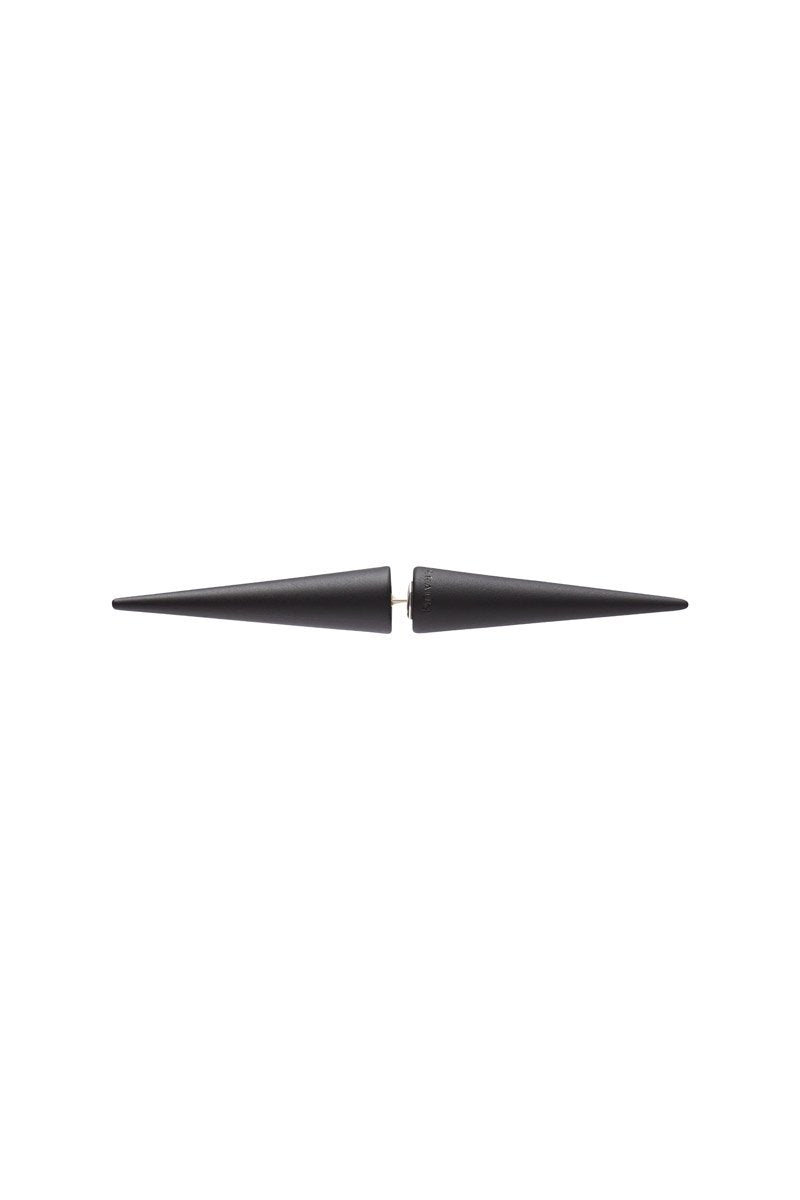 OBJECT EA5/DOUBLE SPIKE EARRING BLACK MATT BLACK