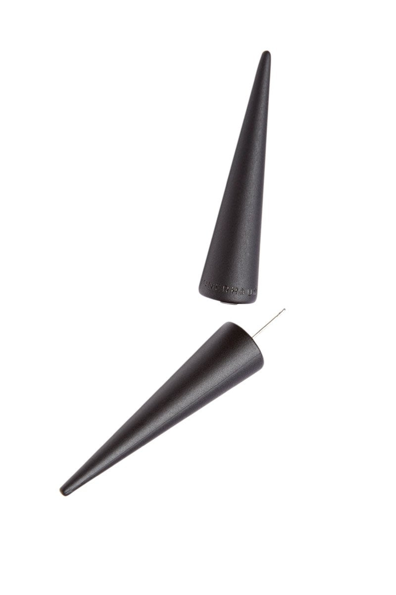 OBJECT EA5/DOUBLE SPIKE EARRING BLACK MATT BLACK