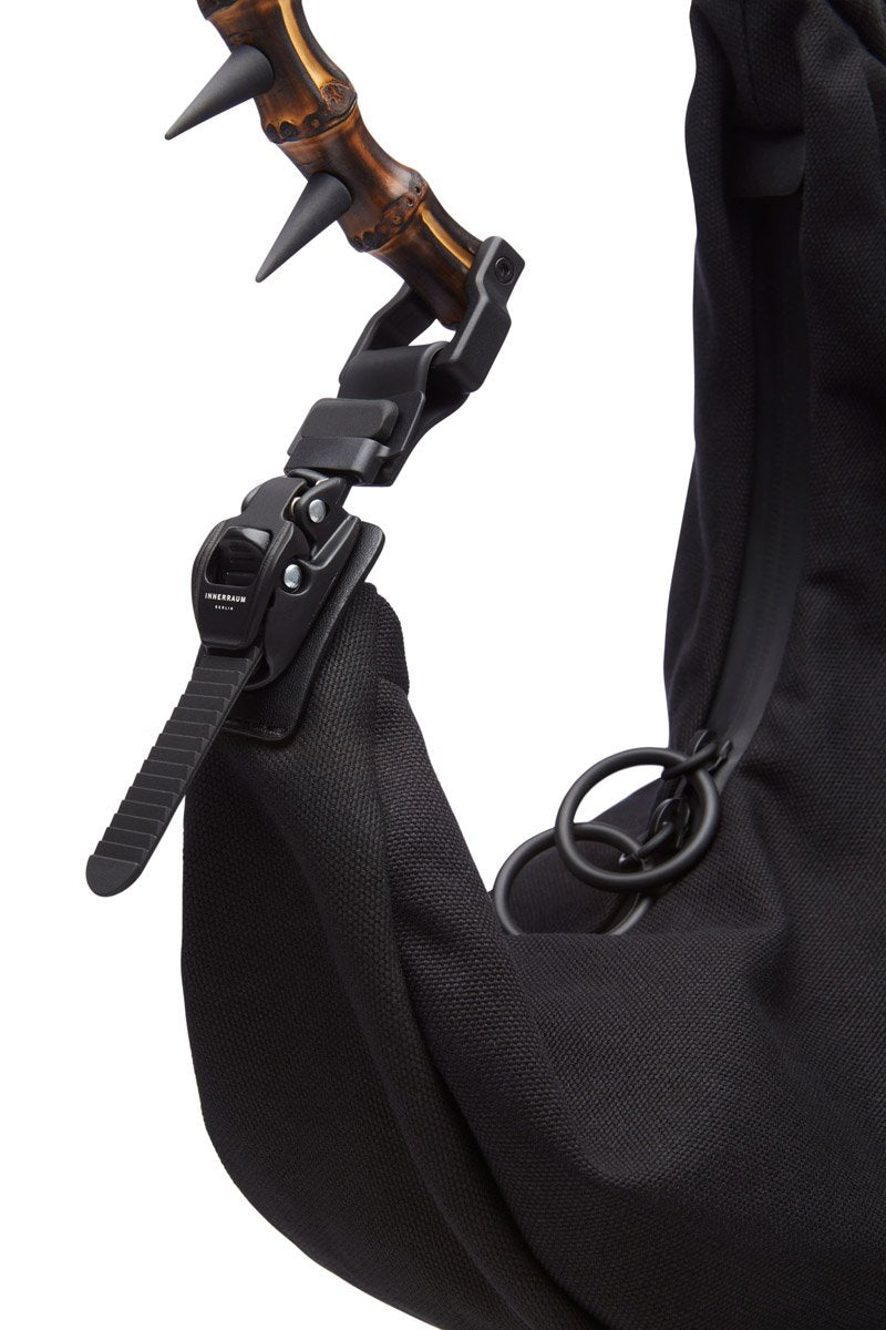 HM2 SMALL HALF MOON BAG BLACK MATT BAMBOO