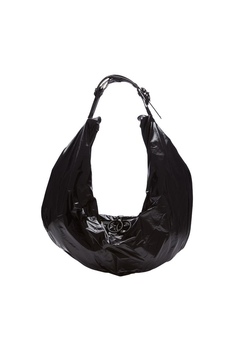 HM3 HALF MOON BAG BLACK SHINY BLACK MATT SILVER PV00