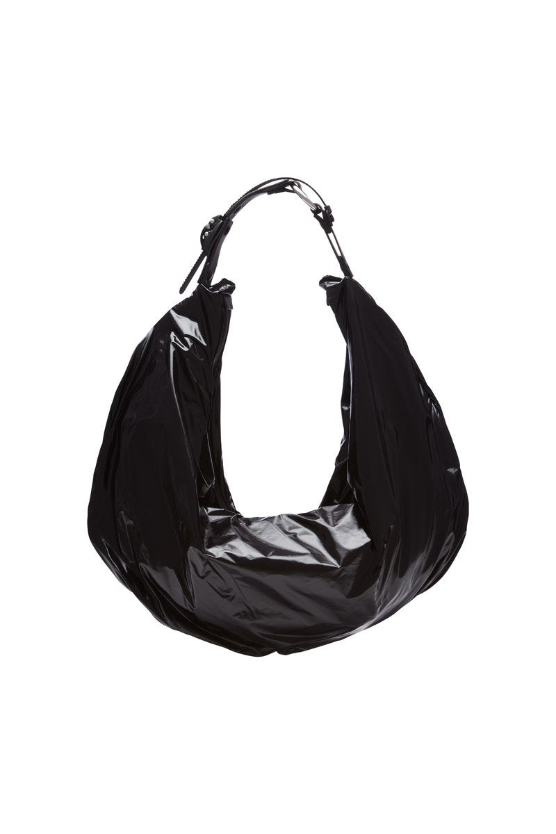 HM3 HALF MOON BAG BLACK SHINY BLACK MATT SILVER PV00