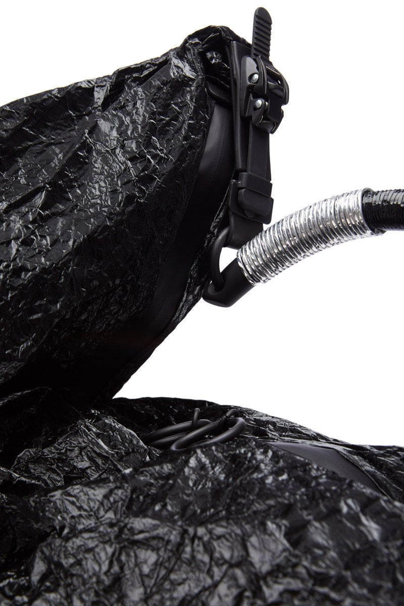 OBJECT HM04/XXL HALF MOON BAG METALLIC BLACK PYRITE
