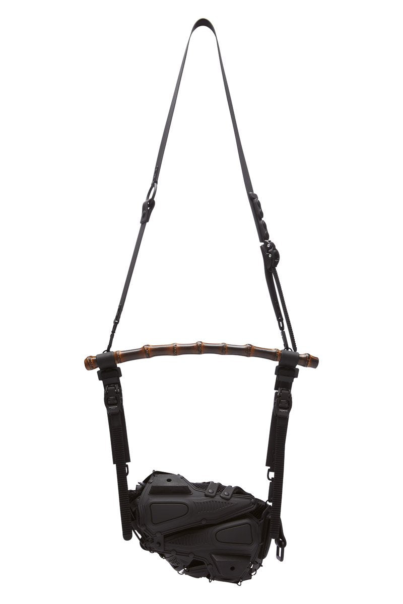 OBJECT I02 HAND BAG/CROSS BODY BLACK MATT BAMBOO