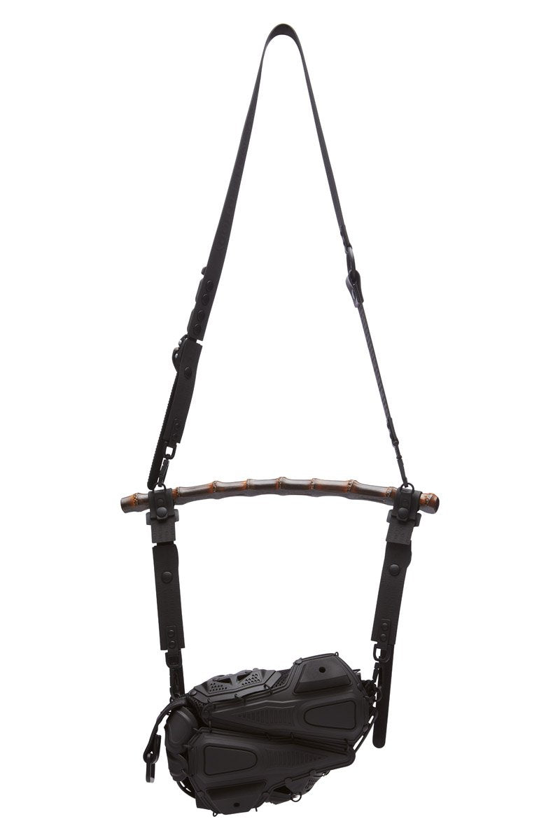 OBJECT I02 HAND BAG/CROSS BODY BLACK MATT BAMBOO