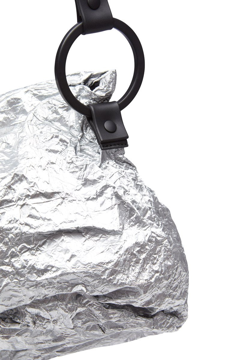 S10 HAND BAG METALLIC SILVER BLACK MATT PV00