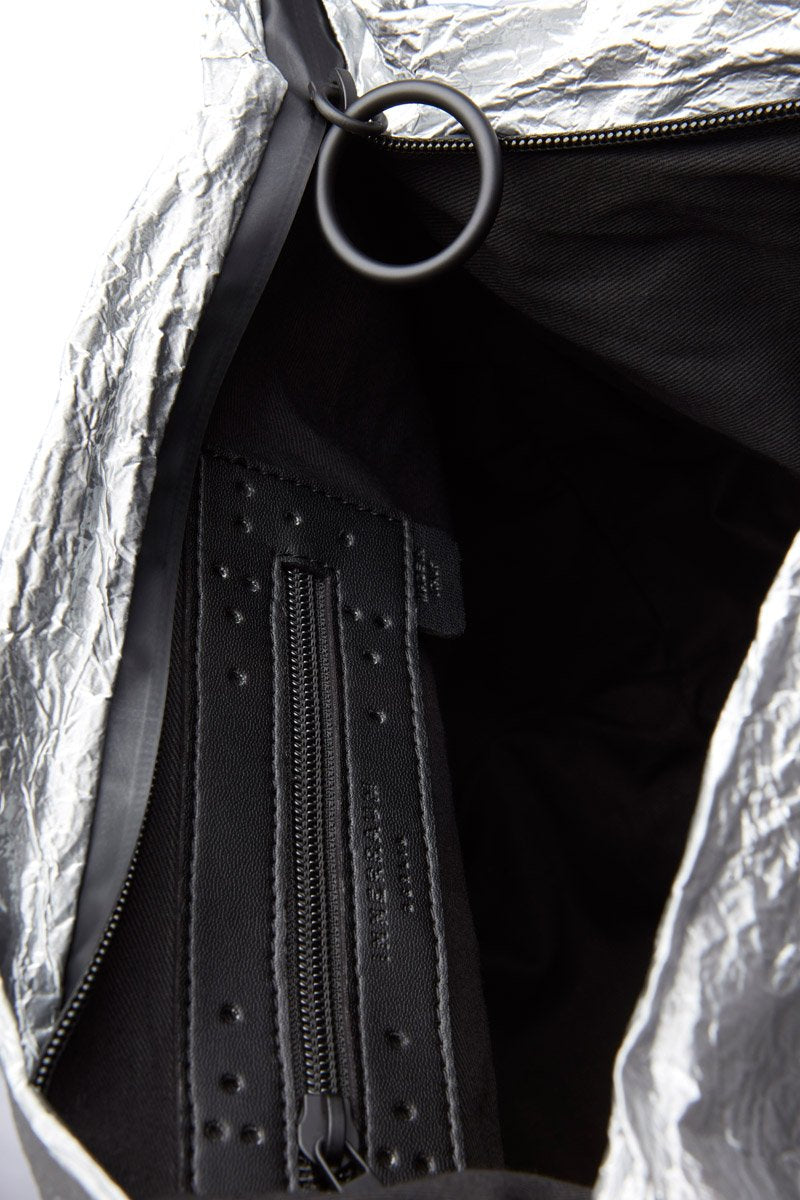 S10 HAND BAG METALLIC SILVER BLACK MATT PV00