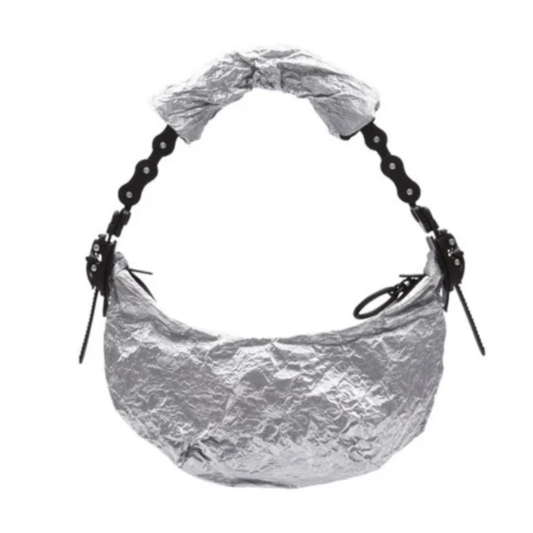 OBJECT HM00/MICRO BAG METALLIC SILVER BLACK