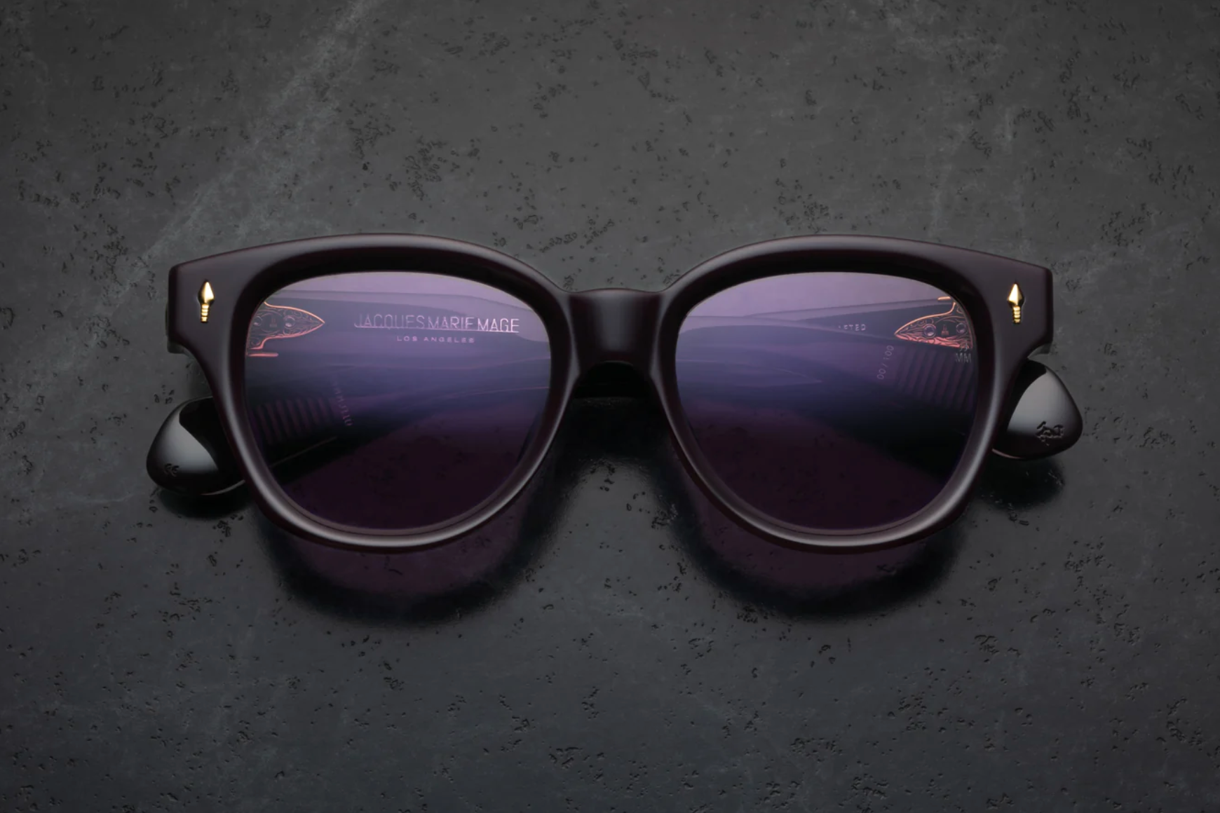 MOJAVE AUBERGINE STERLING PURPLE MINERAL GLASS
