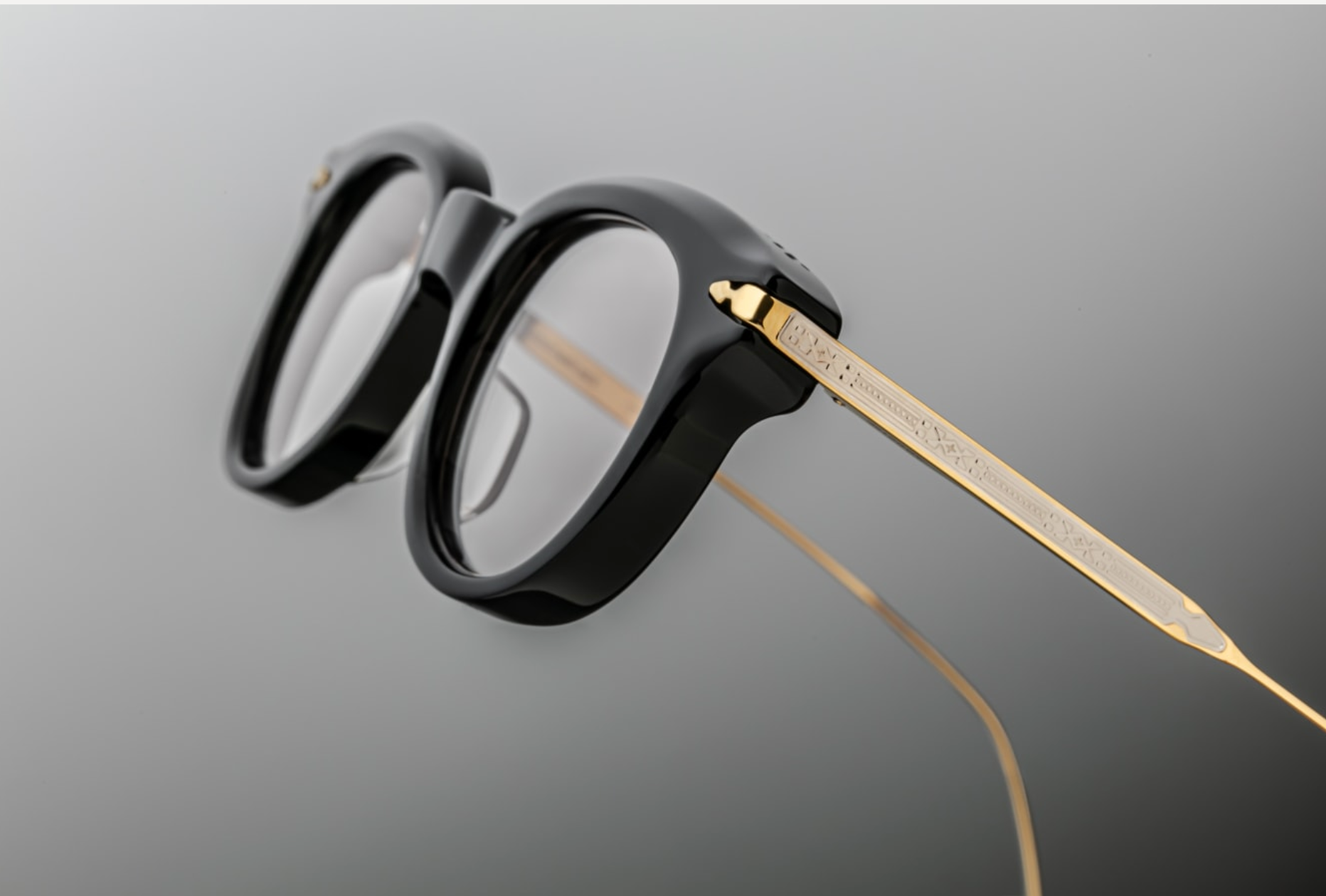 HISAO BLACK GOLD, Superlight Grey CR39, GOLD CLEAR