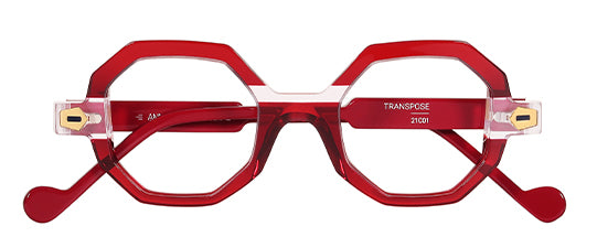 TRANSPOSE 21C01 CRISTAL OPAQUE BORDEAUX CRISTAL ROUGE CRISTAL TABAC