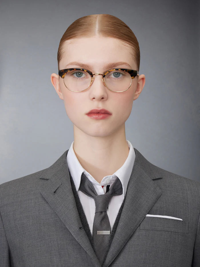 OVAL EYEGLASSES IN ACETATE AND TITANIUM 47 TOKYO TORTOISE & GOLD CLEAR