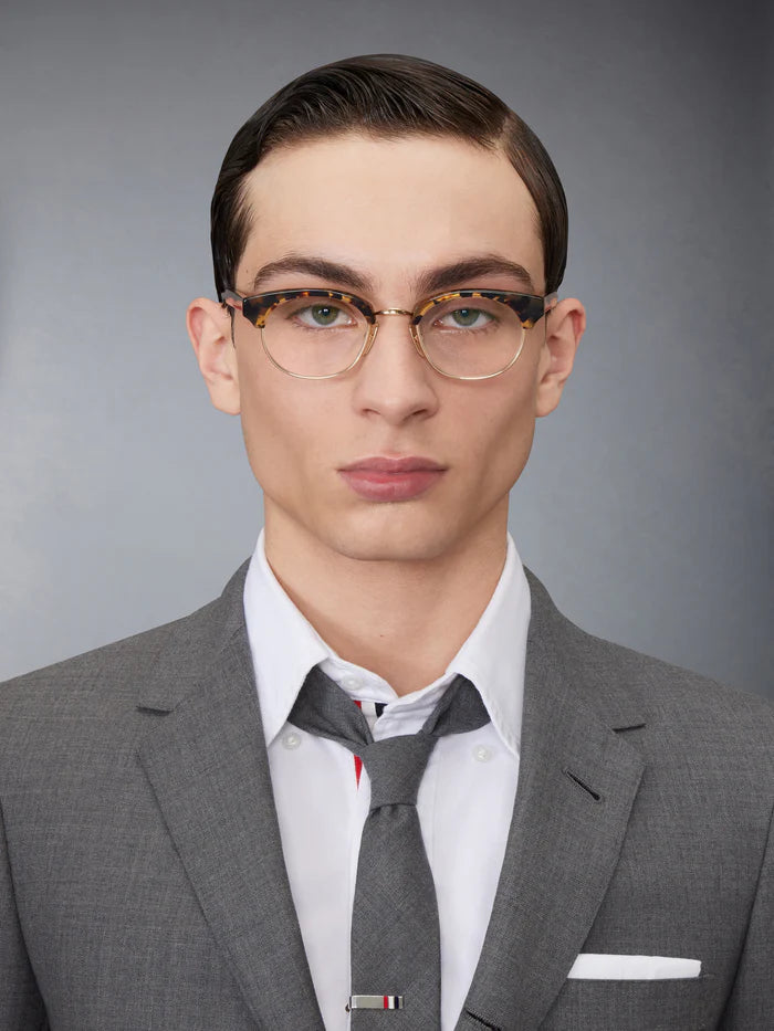 OVAL EYEGLASSES IN ACETATE AND TITANIUM 47 TOKYO TORTOISE & GOLD CLEAR