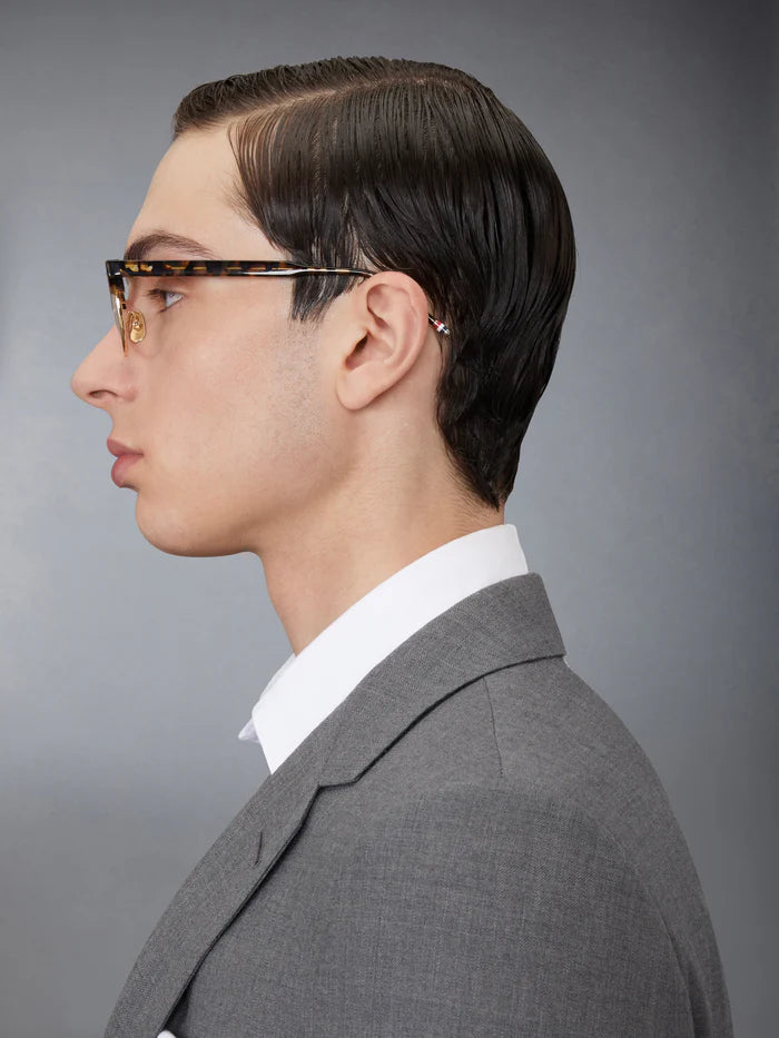 OVAL EYEGLASSES IN ACETATE AND TITANIUM 47 TOKYO TORTOISE & GOLD CLEAR