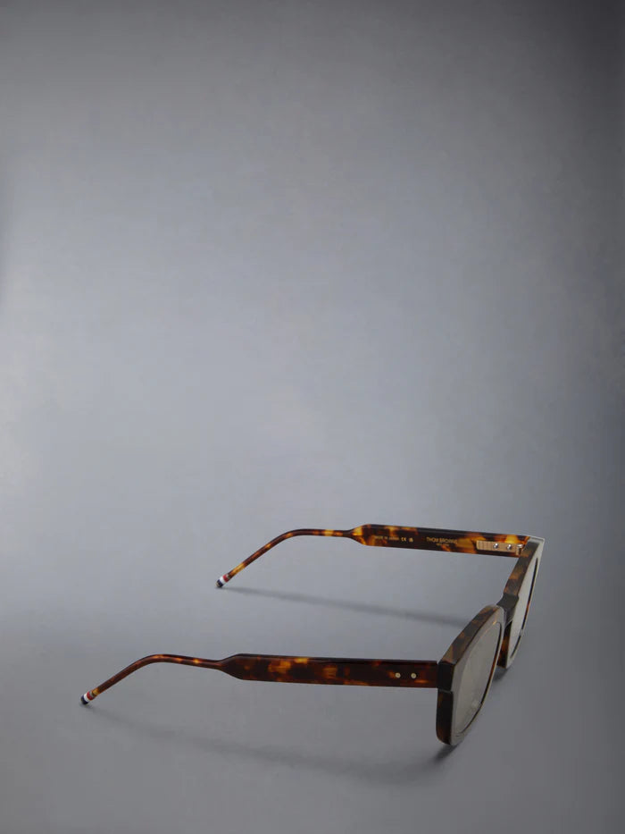 RECTANGULAR SUNGLASSES IN ACETATE 52 BROWN TORTOISE GREEN G 15 AR