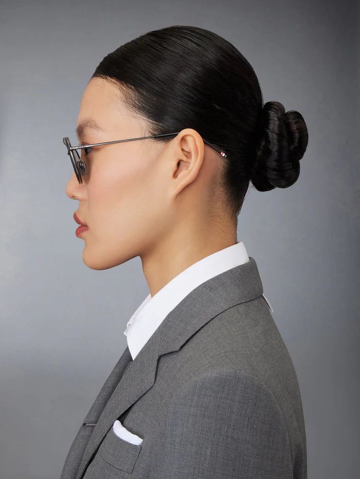AVIATOR SUNGLASSES IN ACETATE AND TITANIUM 51 MATT BLACK
DARK GREY SILVER MIRROR AR