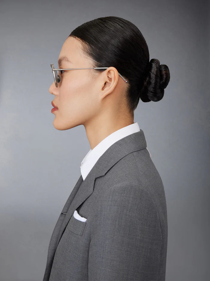 RECTANGULAR AVIATOR SUNGLASSES IN ACETATE AND TITANIUM 51 SATIN CRYSTAL GREY
DK GREY AR