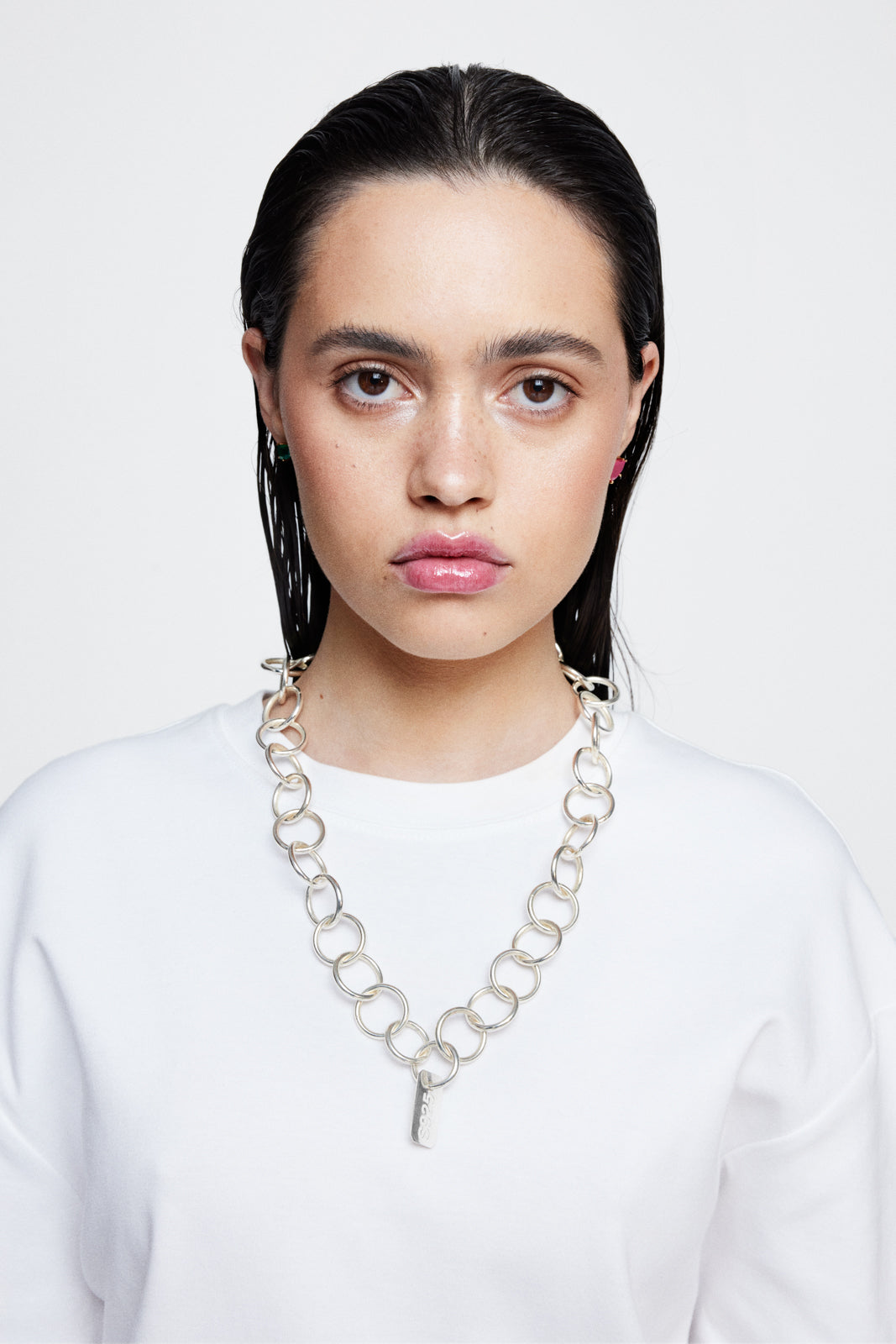 Silver Rings Multi Chain Necklace