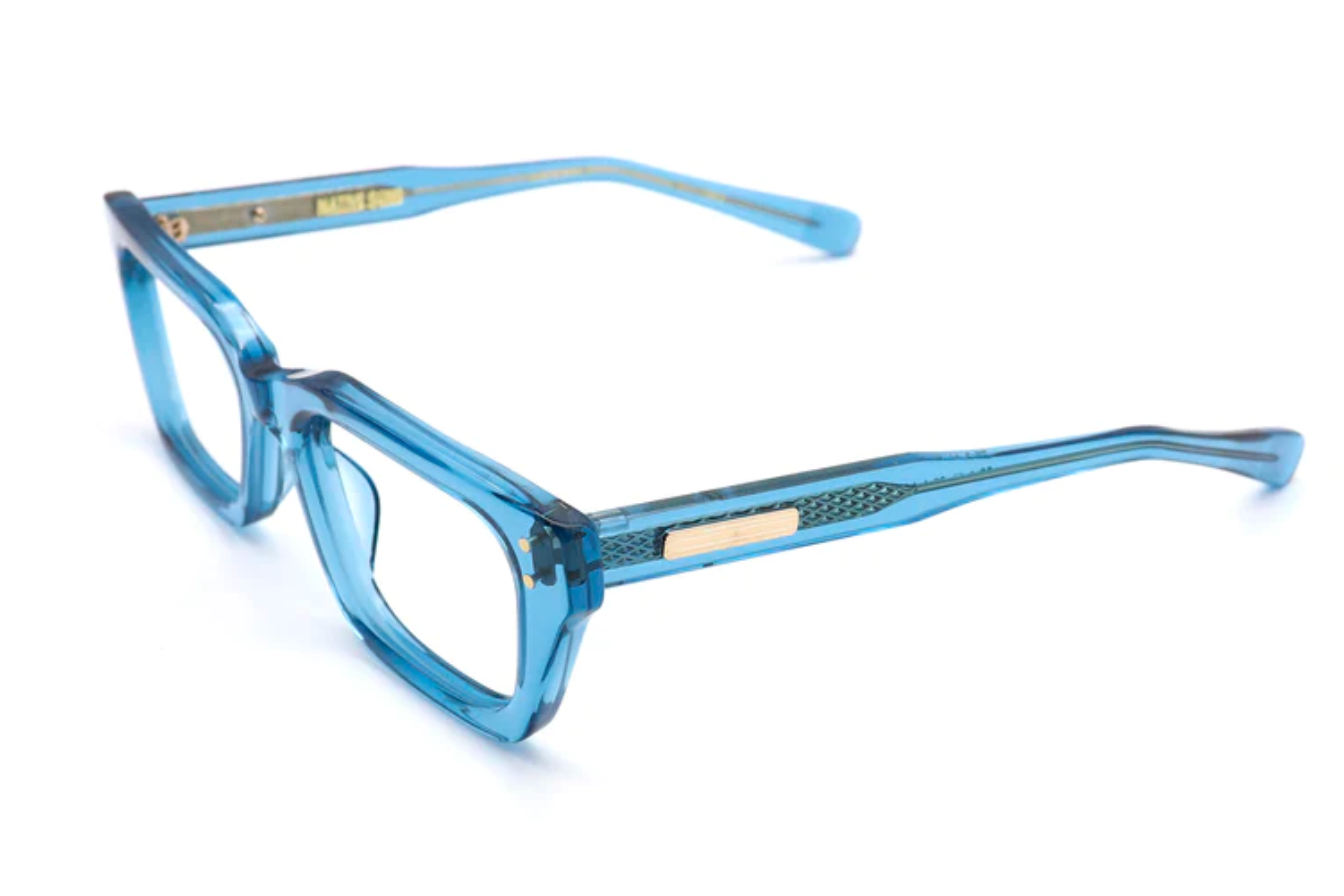 DIZZ 2 TONE BLUE/16K GOLD CLEAR