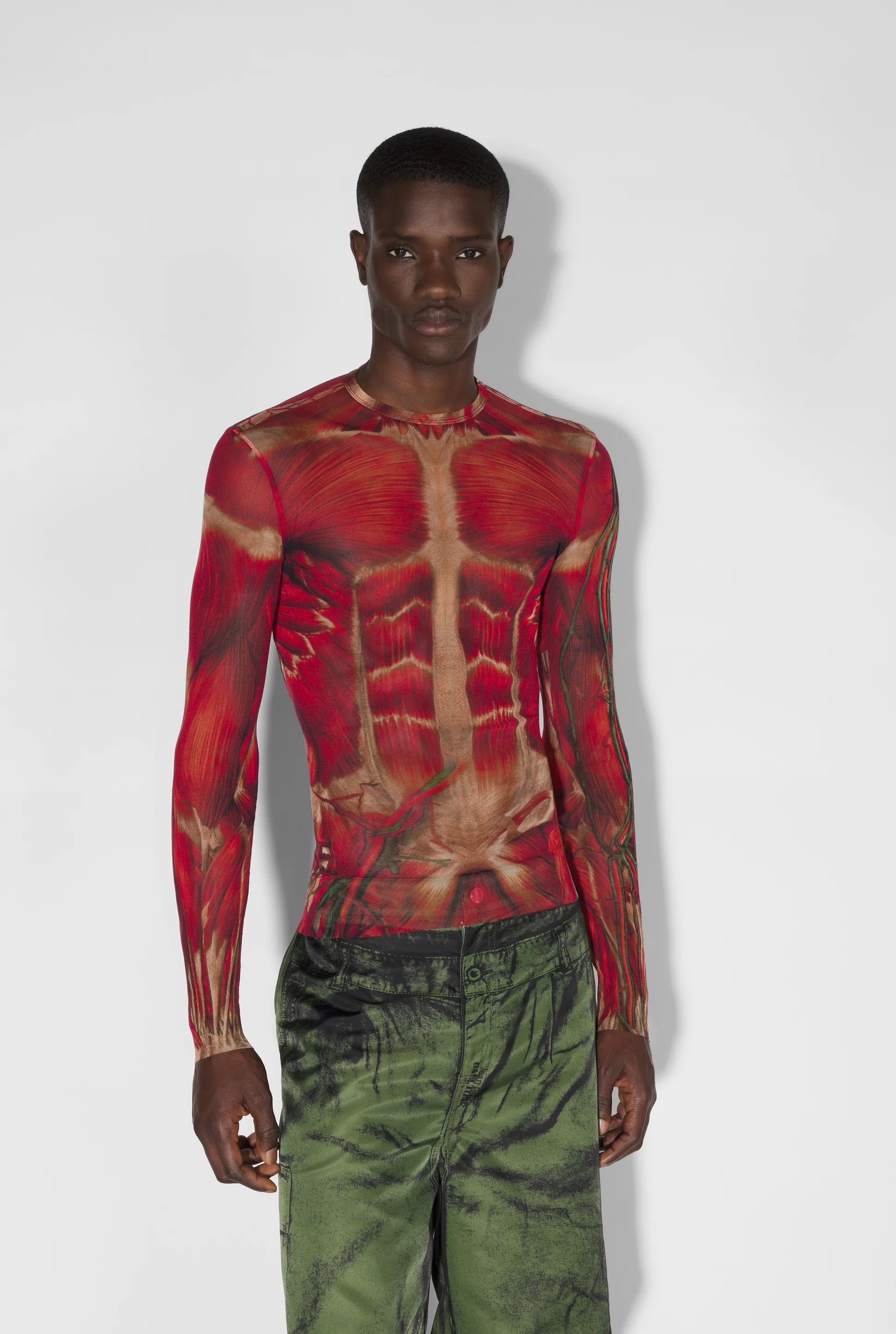 MESH LONGSLEEVE TOP PRINTED &quot;ECORCHE&quot;