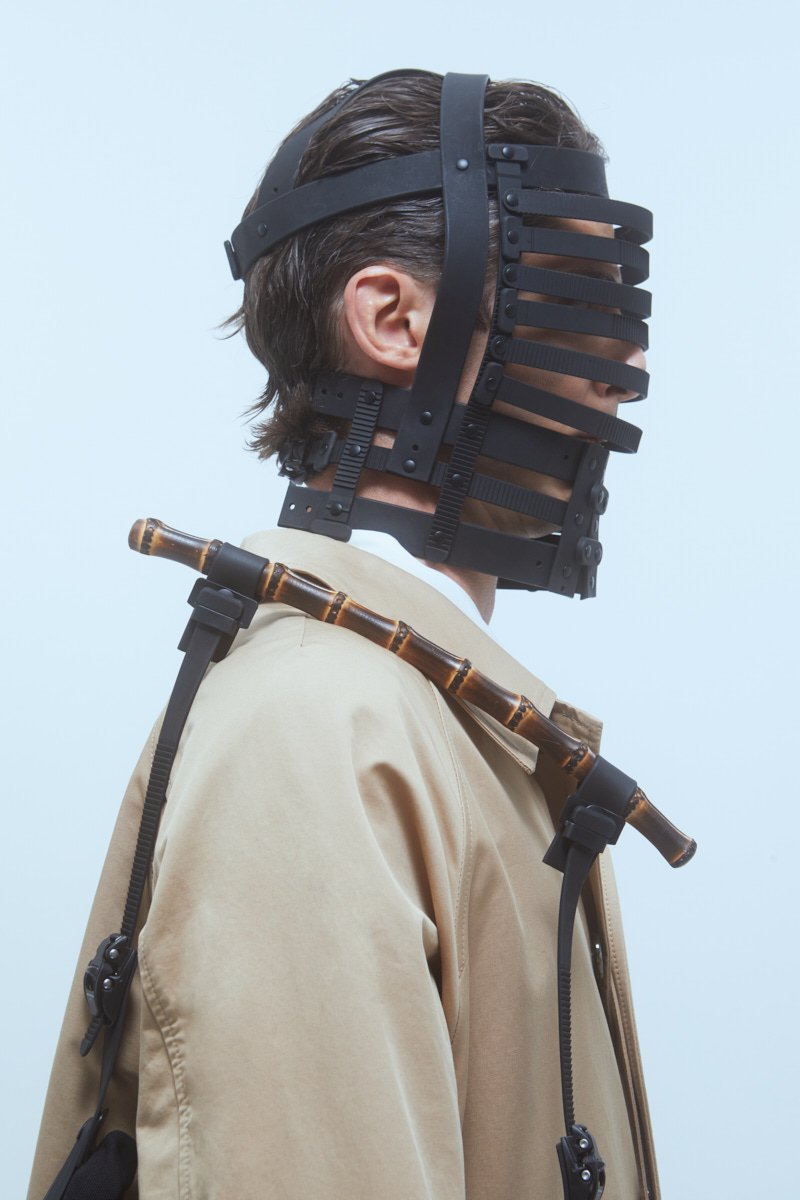 MODULE M03/HALF MOON BAG BLACK MATT BAMBOO