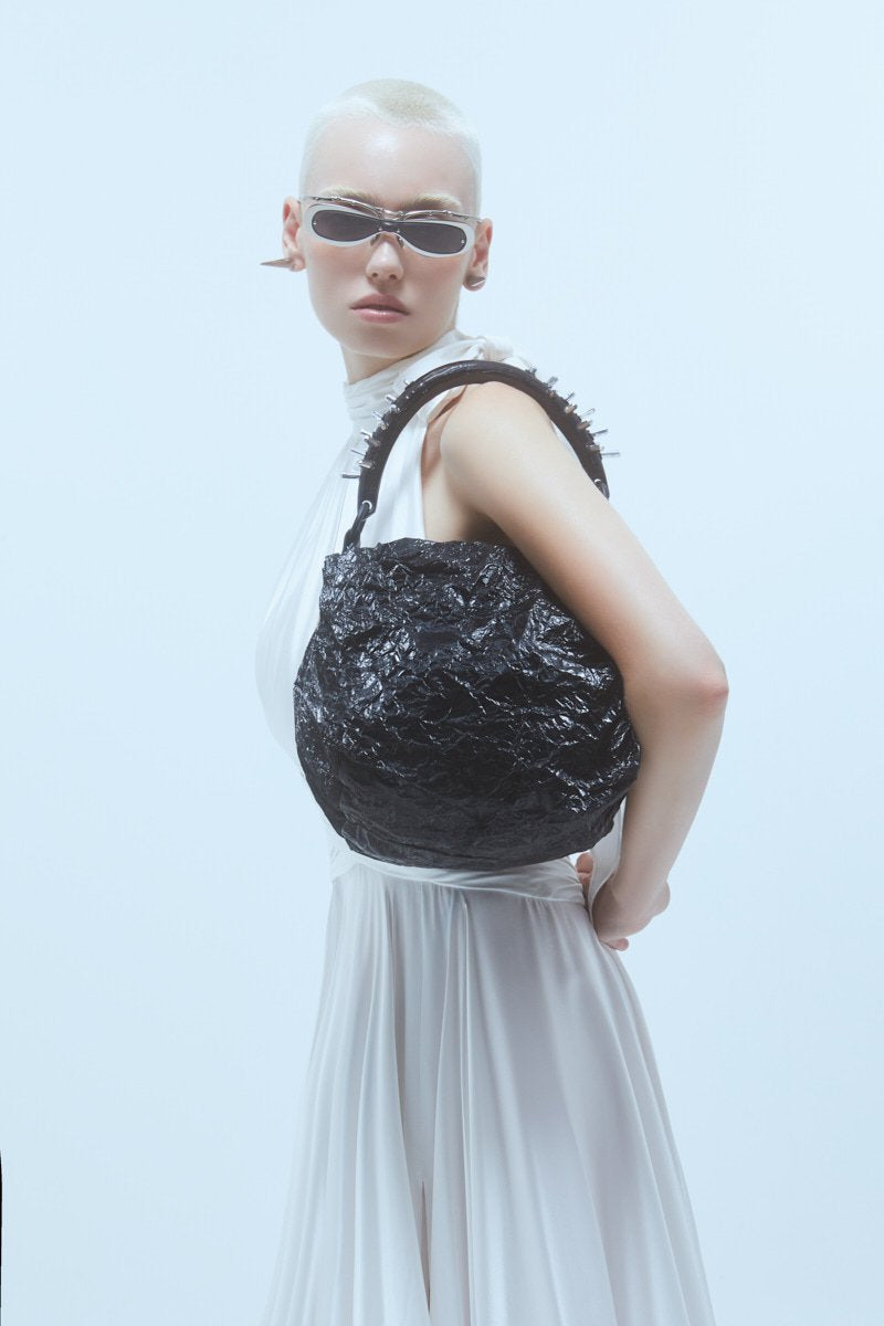 OBJECT S10/HAND BAG METALLIC BLACK PYRITE